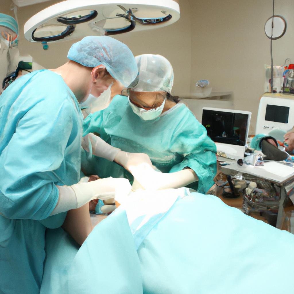 Person receiving medical treatment, e.g., undergoing surgery